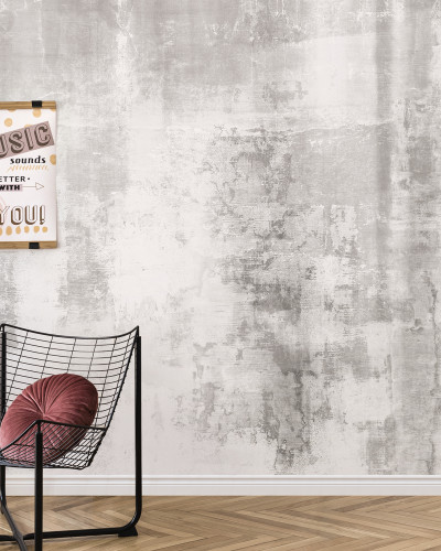 Tapet Grunge Wall, Grey