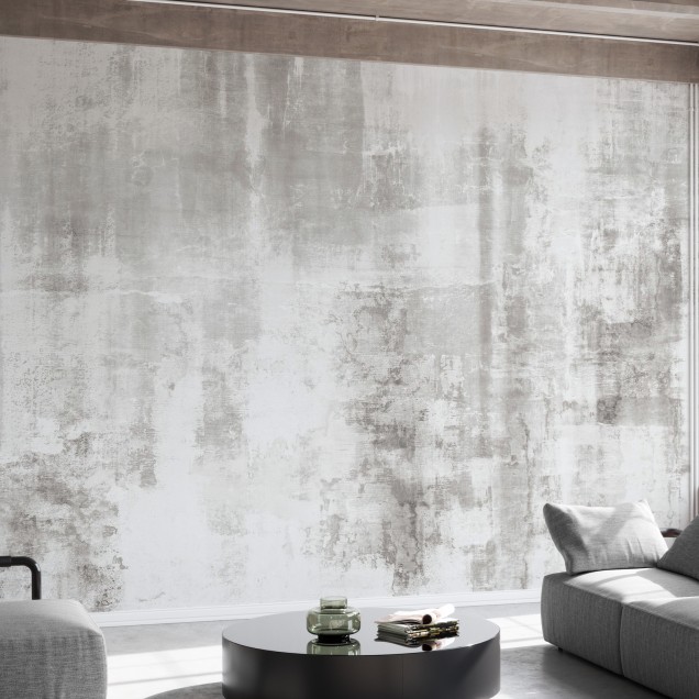 Tapet Grunge Wall, Grey