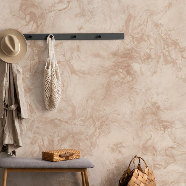 Tapet Liquid Marble, Peach, cu un design abstract inspirat de marmura