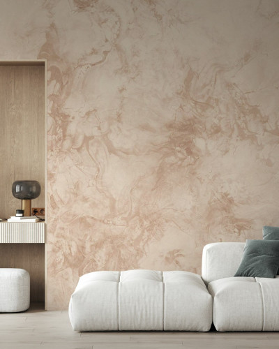 Tapet Liquid Marble, Peach, cu un design abstract inspirat de marmura