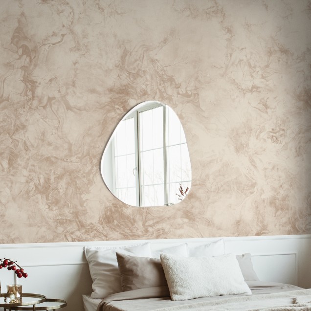 Tapet Liquid Marble, Peach, cu un design abstract inspirat de marmura