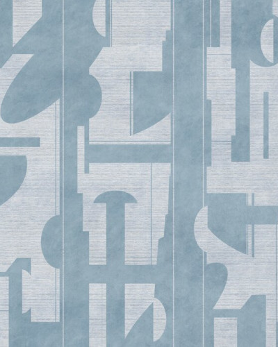 Tapet abstract cu design modern in nuante de albastru.