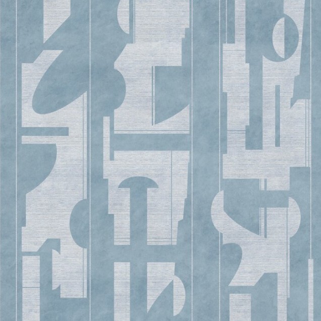 Tapet abstract cu design modern in nuante de albastru.