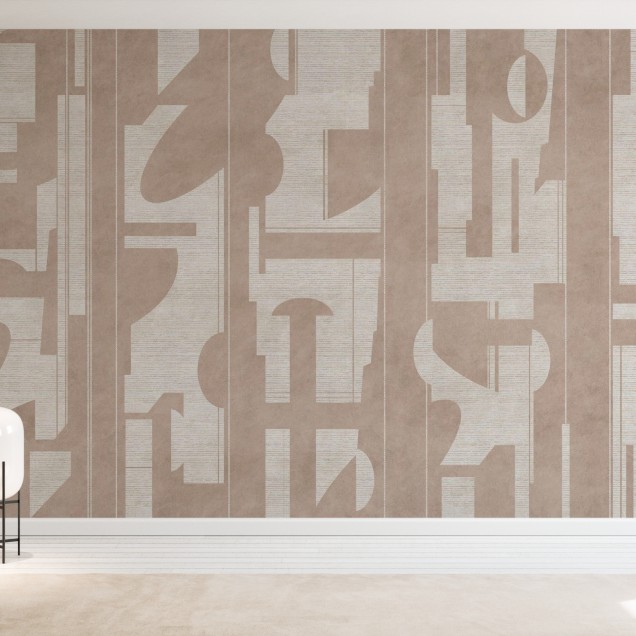Tapet abstract Copacabana Beach, Diverse Beige, cu linii fine și nuanțe de bej, perfect pentru a crea o atmosferă elegantă și relaxantă în orice cameră.