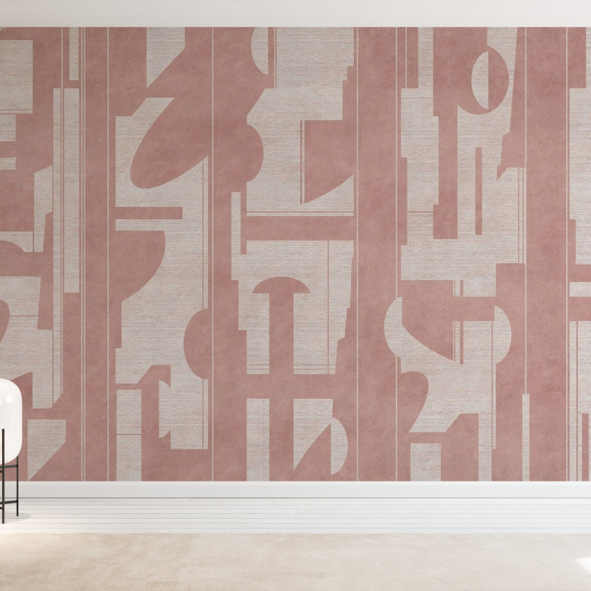 Tapet geometric abstract, Copacabana Beach, Dove Grey