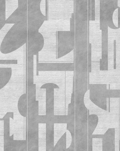 Tapet gri cu accente albe, design modern