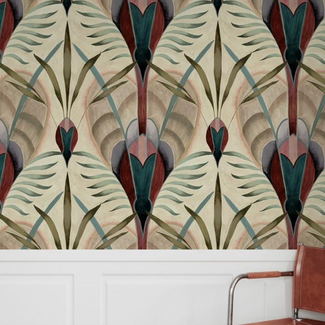 Tapet cu model geometric, Medal of Life, design elegant cu detalii colorate