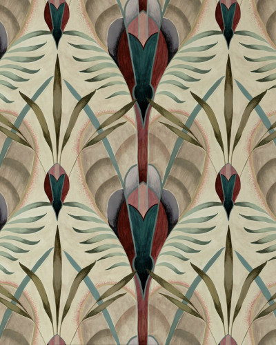 Tapet cu model geometric, Medal of Life, design elegant cu detalii colorate