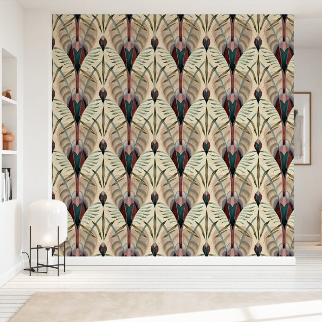 Tapet cu model geometric, Medal of Life, design elegant cu detalii colorate