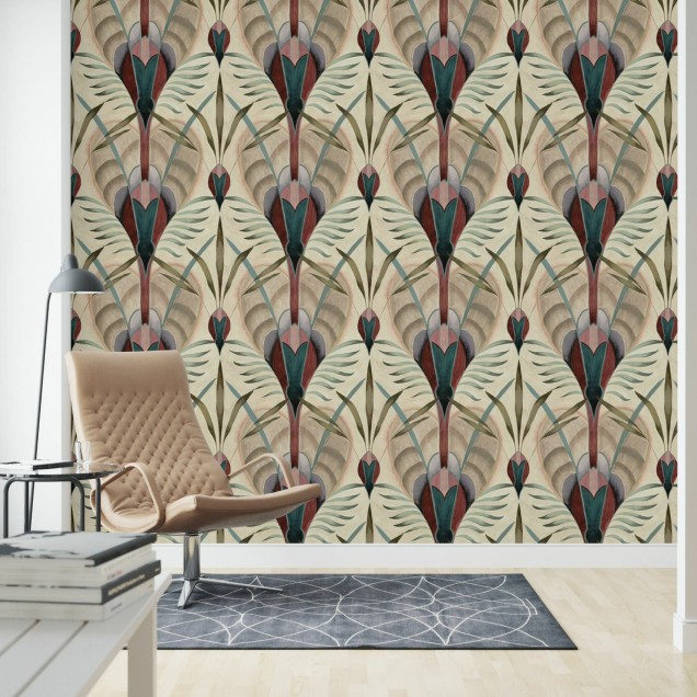 Tapet cu model geometric, Medal of Life, design elegant cu detalii colorate