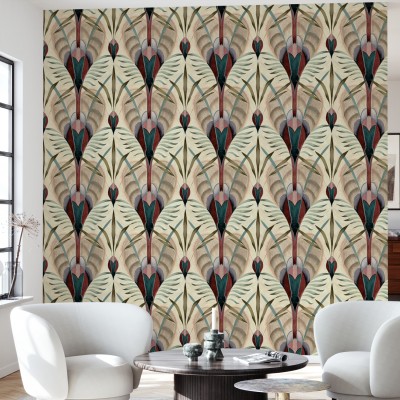 Tapet cu model geometric, Medal of Life, design elegant cu detalii colorate