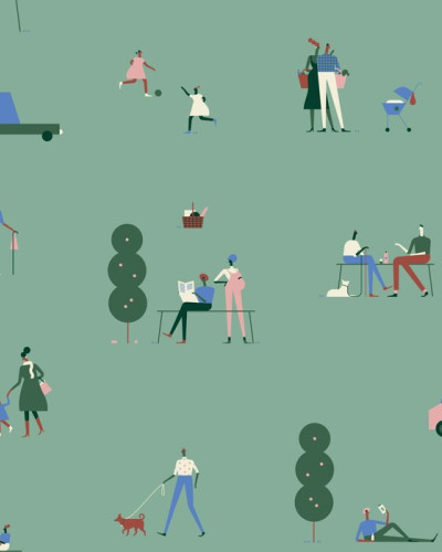 Un  cu un design minimalist și modern, cu un  pe fundal verde elegant.