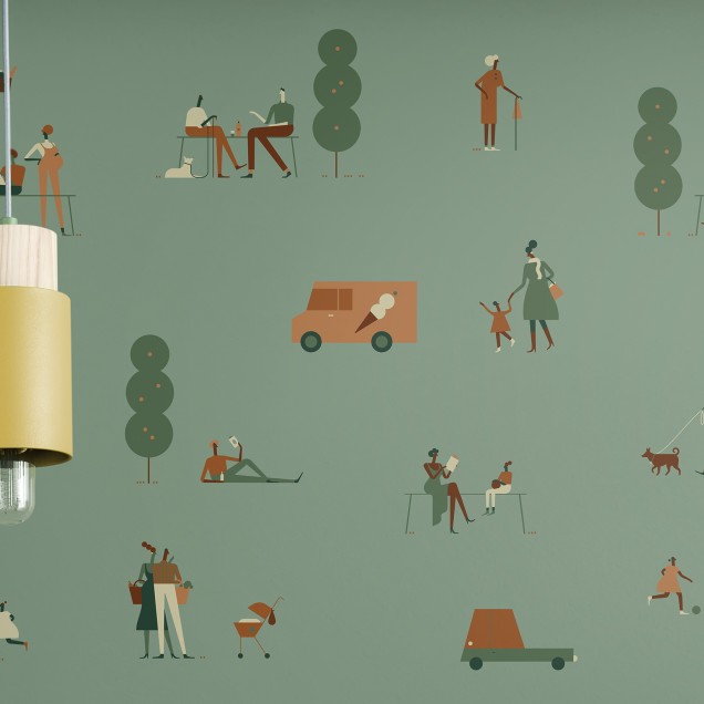 Tapet Park IV cu design minimalist