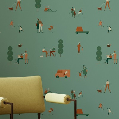 Tapet Park IV cu design minimalist