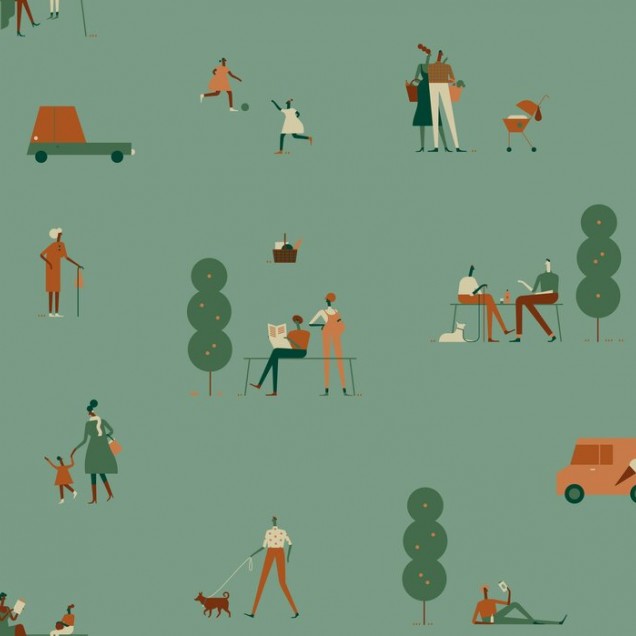 Tapet Park IV cu design minimalist