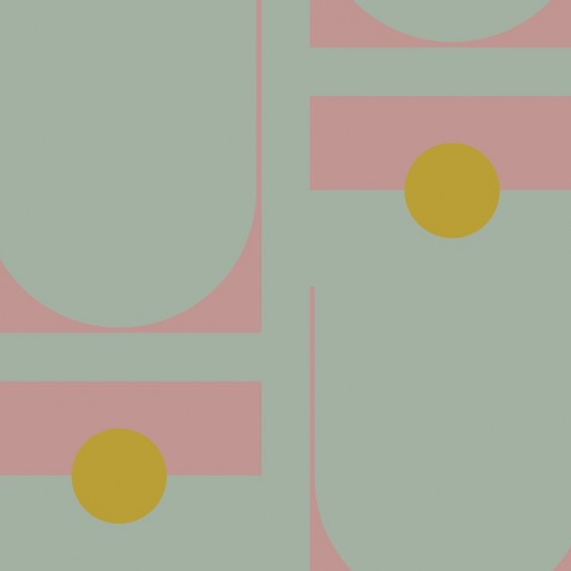 Arch cu forme geometrice simple și culori vibrante, perfect pentru a adăuga un accent de stil în orice cameră.