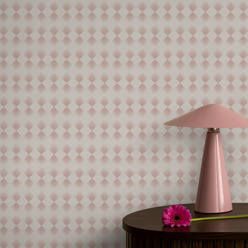 Tapet geometric bej cu design subtil, perfect pentru a crea un spațiu calm și elegant.