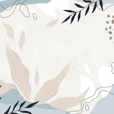 Tapet minimalist cu elemente botanice, cu design elegant și culori neutre