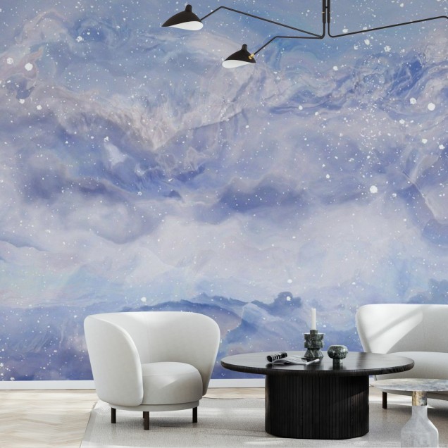 Tapet Crystallized Lilac cu un design abstract in nuanțe de liliac. Perfect pentru living, dormitor sau birou.