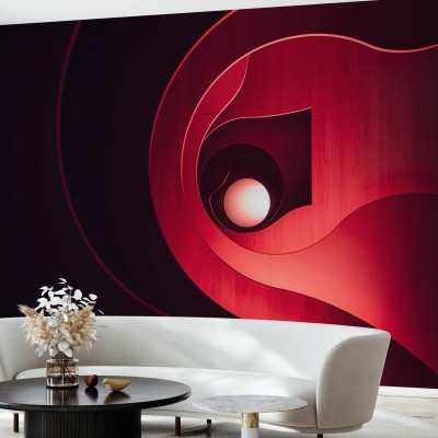 Red Desert cu nuanțe vibrante de roșu, ideal pentru un decor modern și elegant.