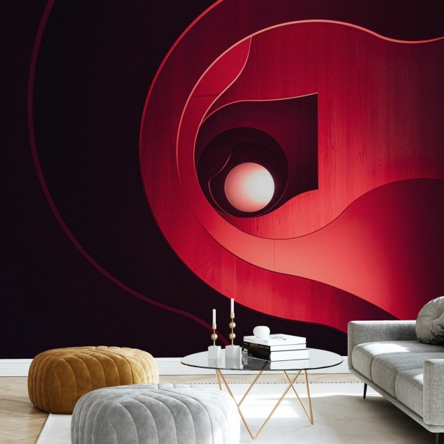 Red Desert cu nuanțe vibrante de roșu, ideal pentru un decor modern și elegant.