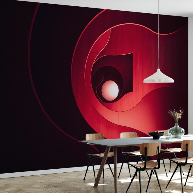 Red Desert cu nuanțe vibrante de roșu, ideal pentru un decor modern și elegant.