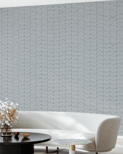 Tapet cu model herringbone gri
