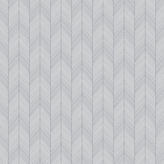 Tapet cu model în chevron, Herringbone III, gri, în interiorul unei camere de dining