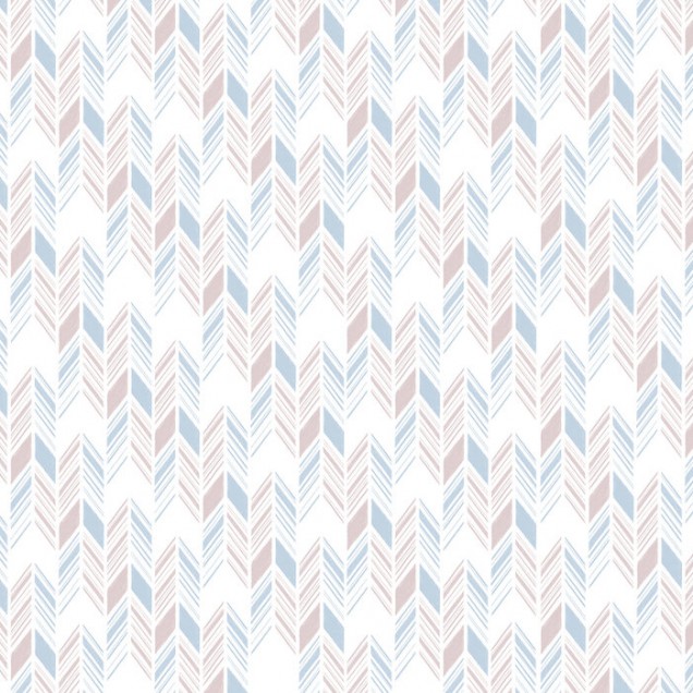 Tapet Herringbone IV, Blue and Pink, cu model geometric de oase de hering in nuante de albastru si roz, in living