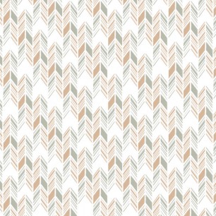 Fototapet Herringbone IV, Orange and Green, Photowall