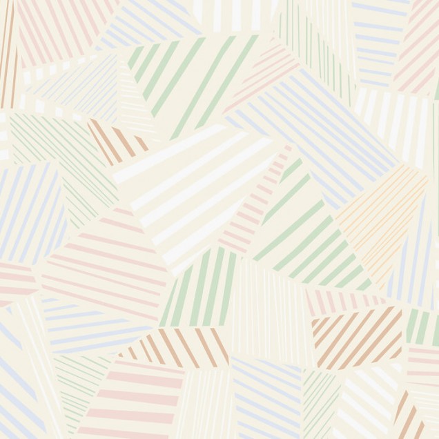 Tapet cu model herringbone în culori pastelate, potrivit pentru living sau dormitor.