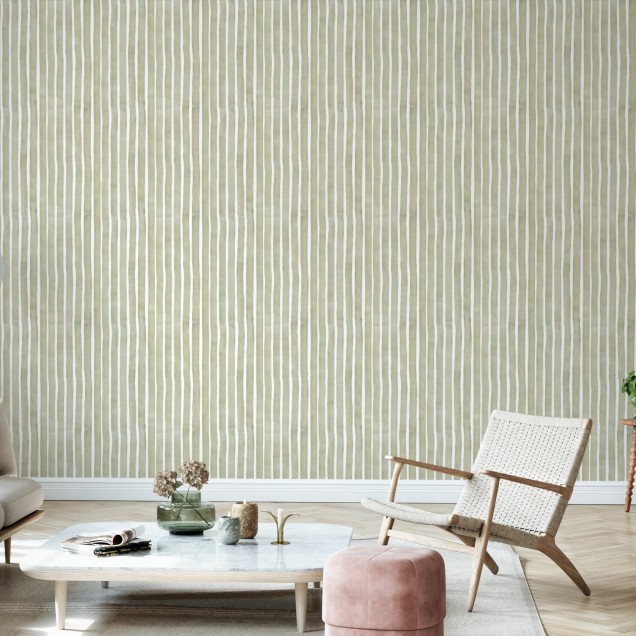 Tapet cu dungi acuarela decorative bej