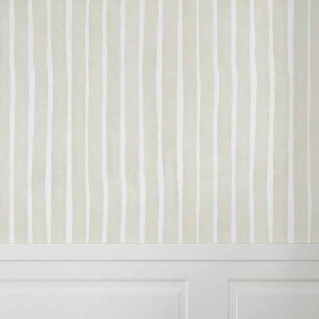 Dungi de acuarelă bej deschis II, wallpaper minimalist cu dungi subtile