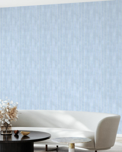 Tapet Tracing Stripes, albastru, cu dungi subtile