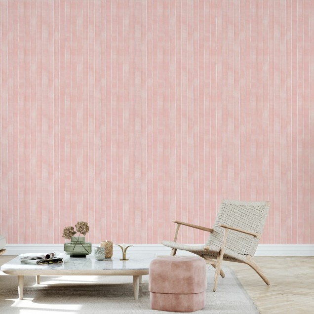 Wallpaper cu dungi subtile in nuante de roz pal, perfect pentru dormitor, living sau hol.