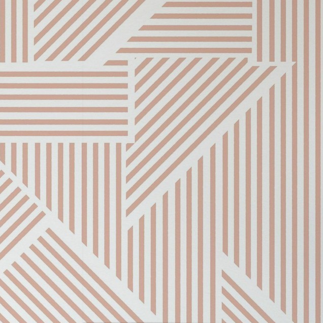 Tapet geometric cu linii subțiri roz, ideal pentru decorarea livingului