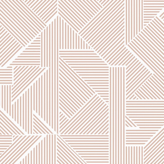 Tapet geometric cu linii subțiri roz, ideal pentru decorarea livingului