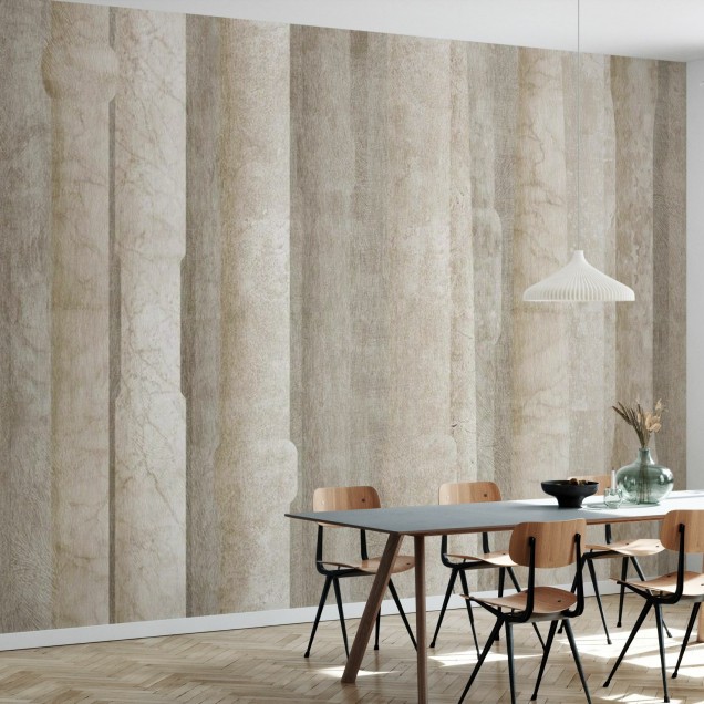 Wallpaper cu coloane aurii abstracte, design modern