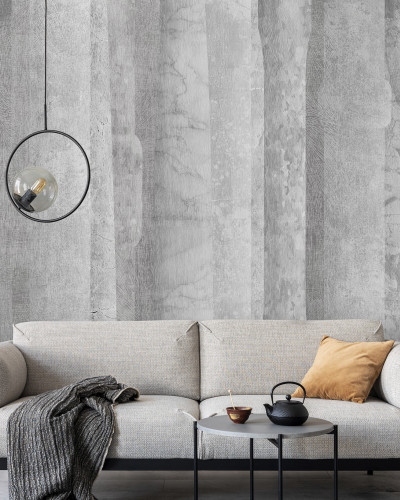 Tapet Column, Silver - Design minimalist, textură subtilă.