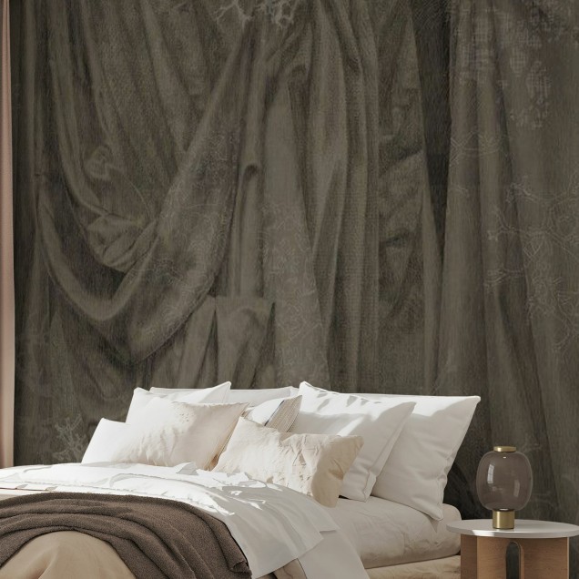 Draperi elegante, realizate în tonuri de bronz, pentru un decor modern și sofisticat.