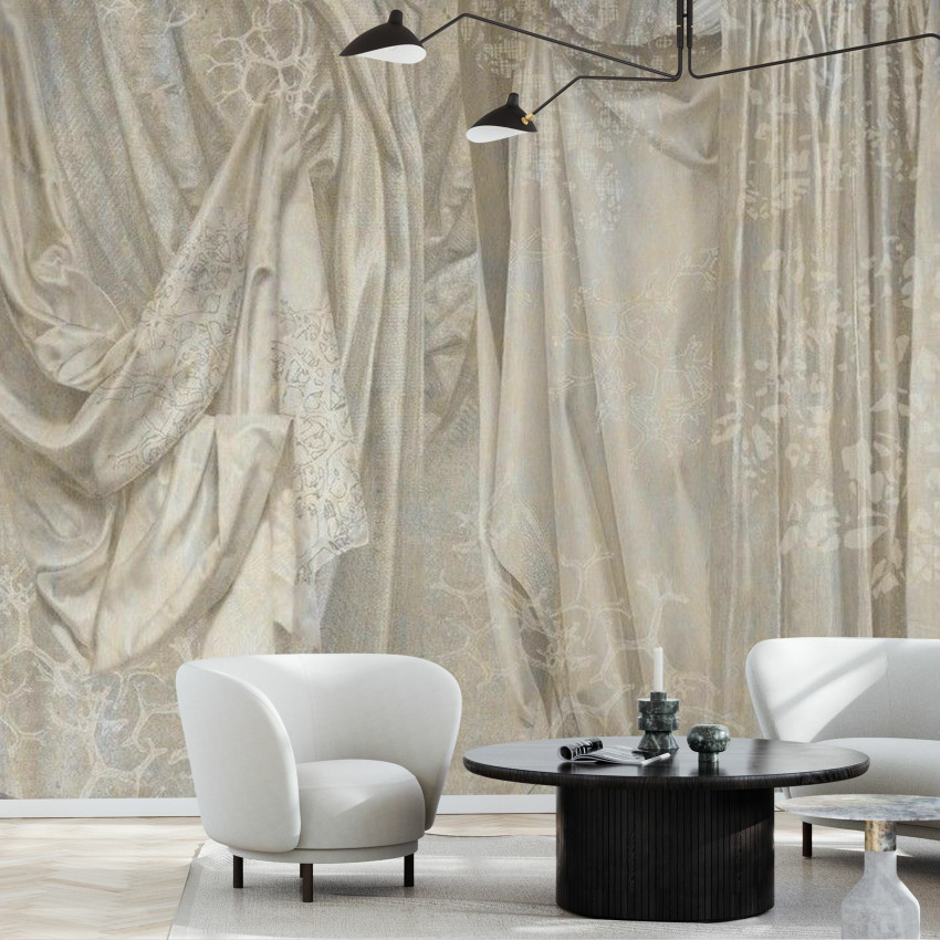 Draperi elegante, realizate în tonuri de bronz, pentru un decor modern și sofisticat.