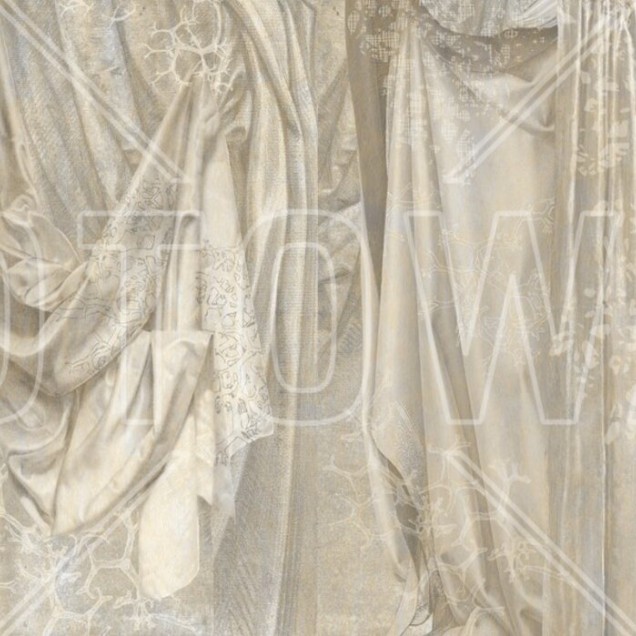 Tapet cu draperii aurii elegante, design clasic