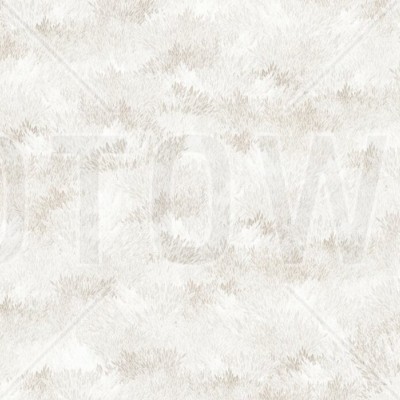 Un dormitor modern cu pat din lemn, patura gri și perne albe, cu Meadow, Beige pe peretele din spatele patului.