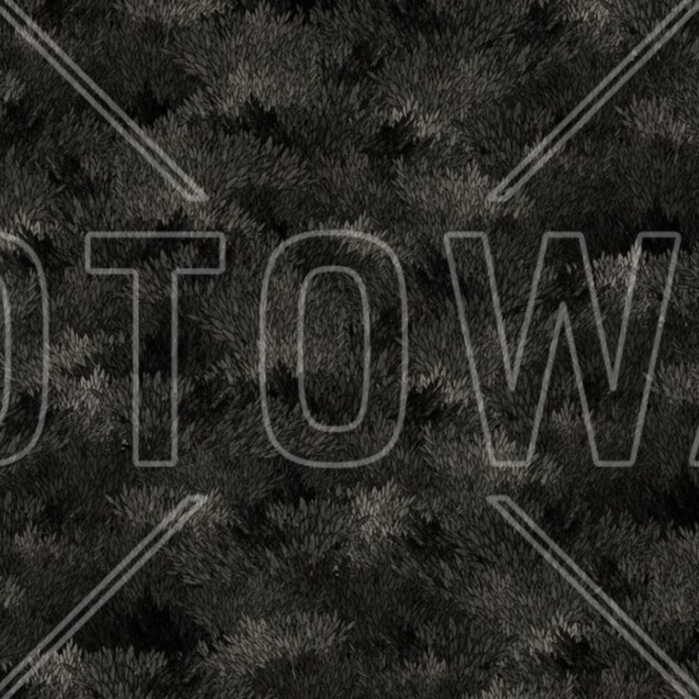Tapet Meadow, Dark Grey cu un design minimalist al frunzelor, in tonuri de gri închis