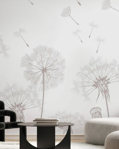 Fototapet cu design elegant de păpădii