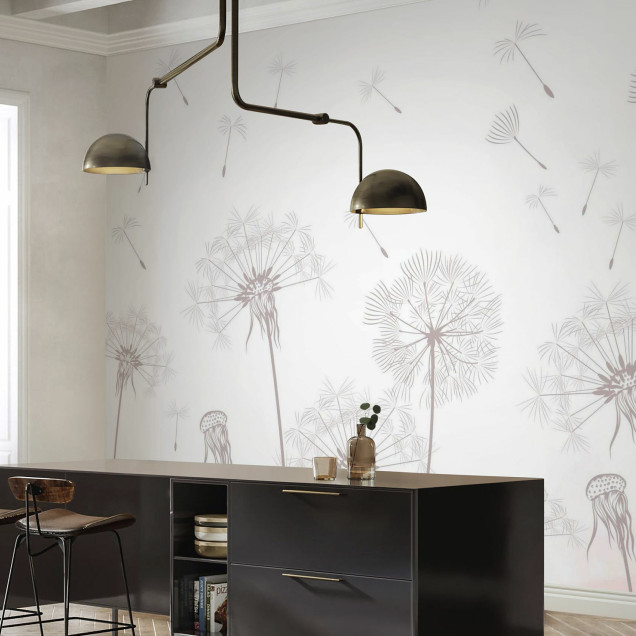 Fototapet cu design elegant de păpădii