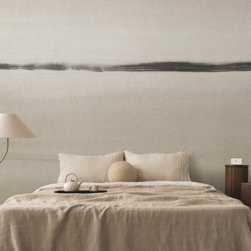 Fototapet abstract minimalist în tonuri pământii