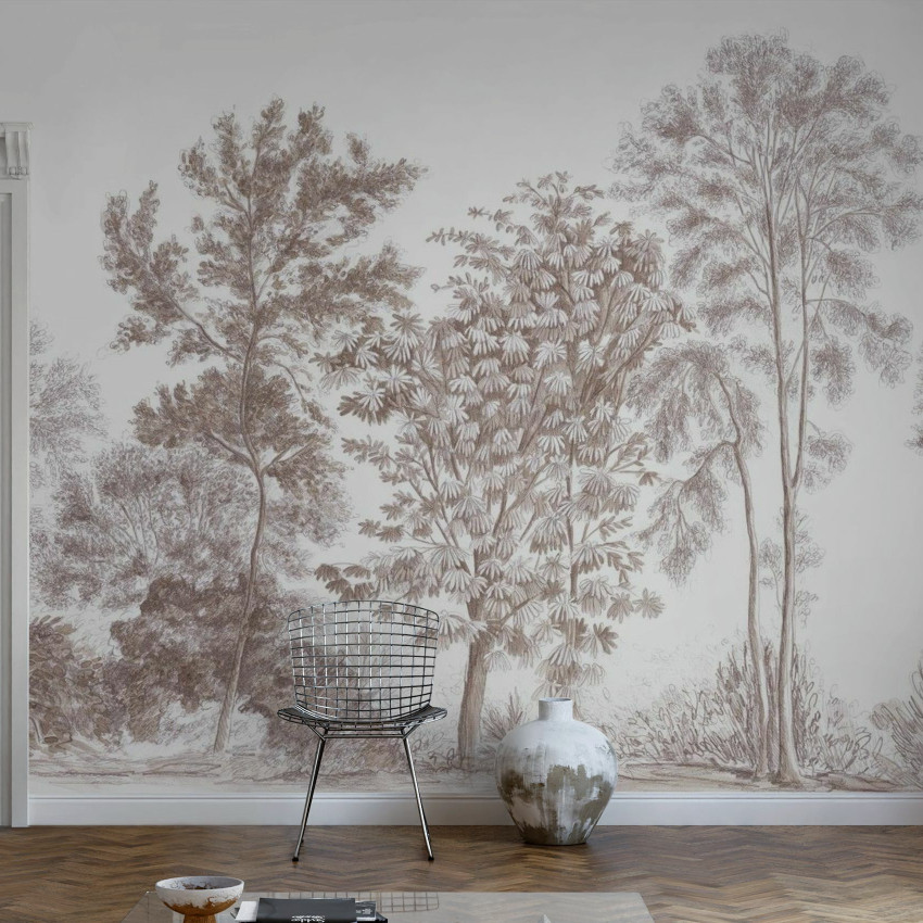 Tapet Away From The Trail, Antique Taupe - Panorama