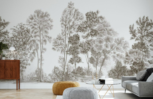 Fototapet Away From The Trail, Antique Taupe - Panorama, Photowall