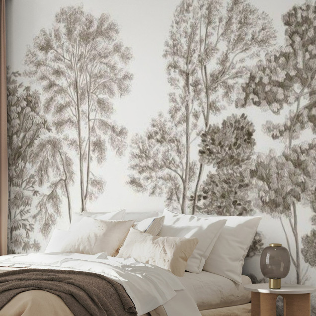 Tapet Away From The Trail, Antique Taupe - Panorama